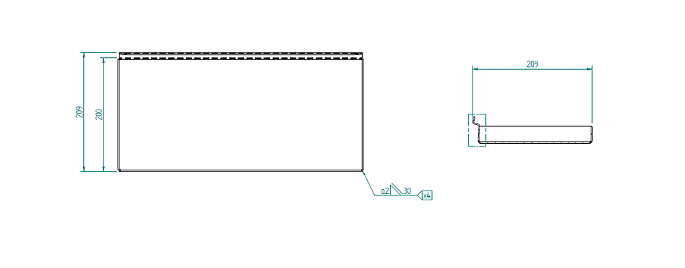 Thumbnail: Rib wall shelf with edges