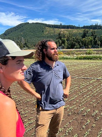 David Grebner and Ella Deck at Red Tail Organics