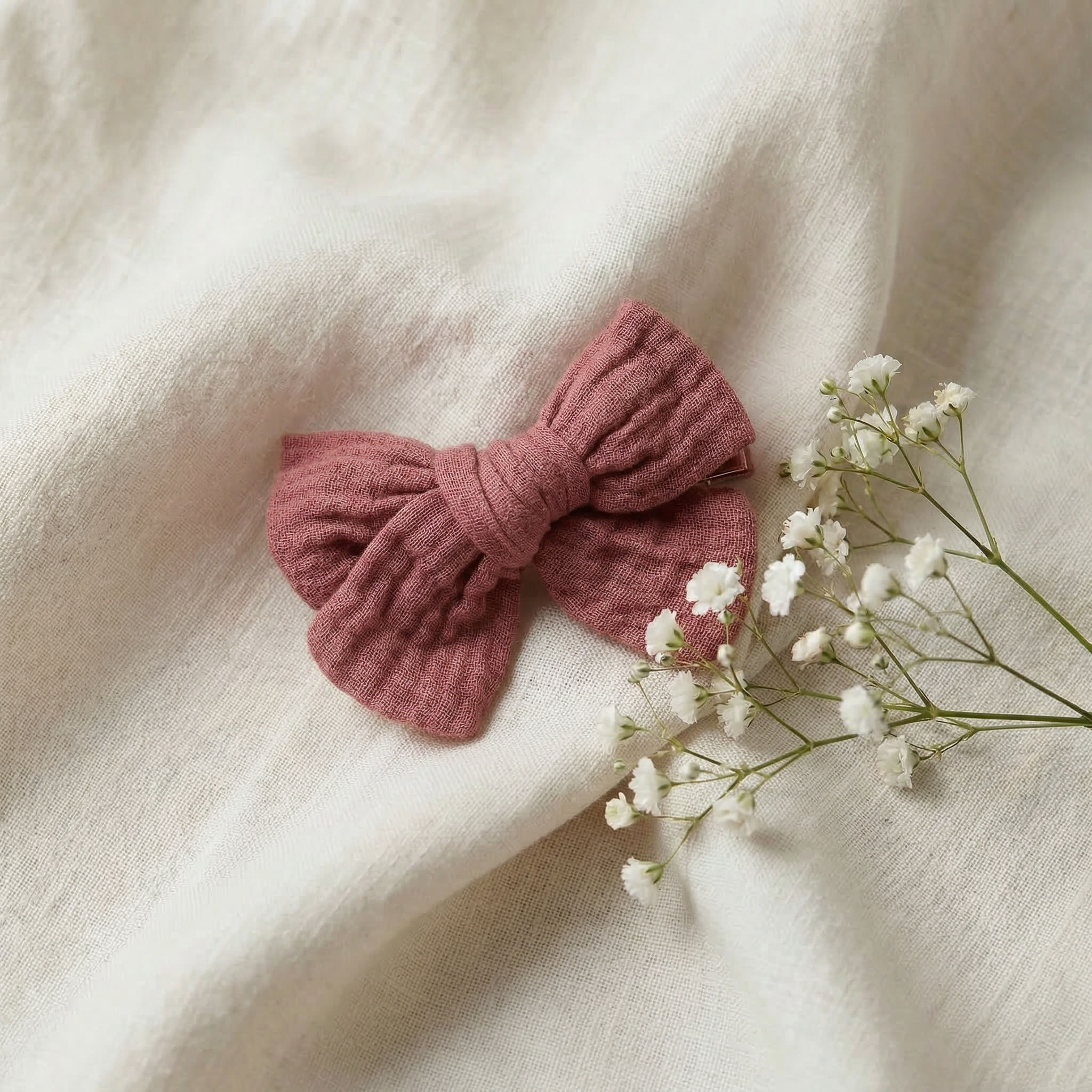 Laço Musselina Rosa blush