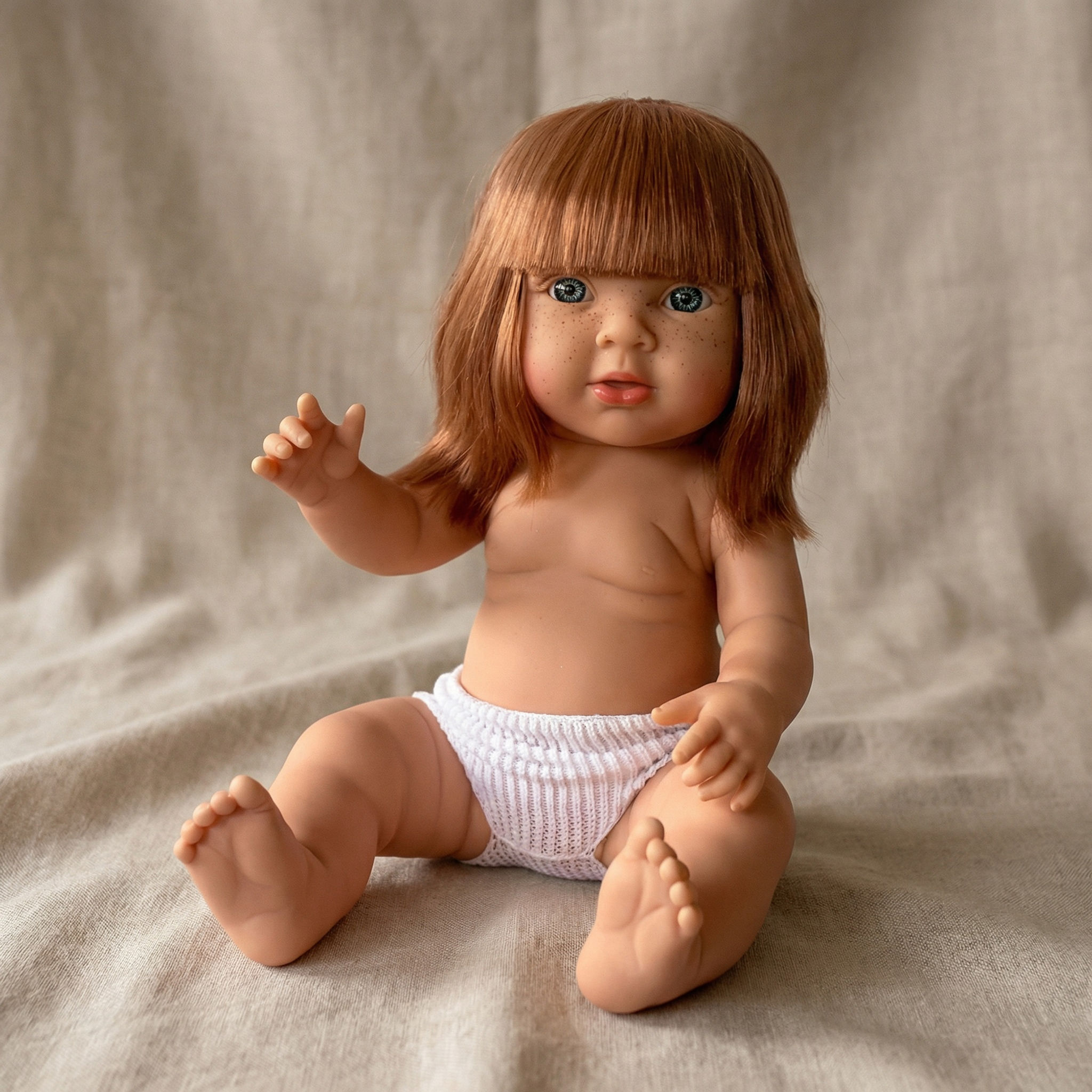 Boneca Europeia ruiva * olhos azuis