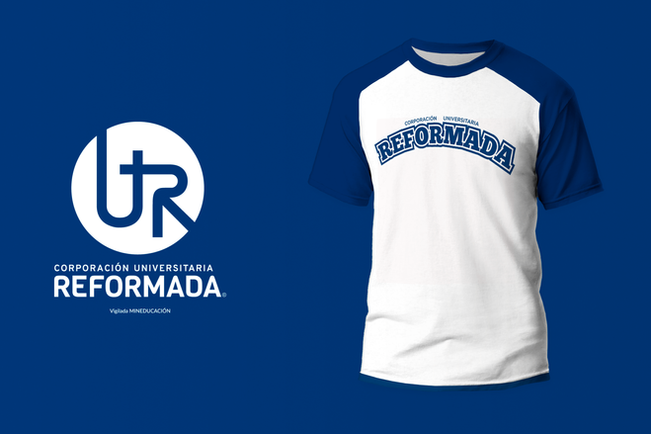 Diseño visual de camiseta educativa desarrollado por AX Studios en Universidad Reformada