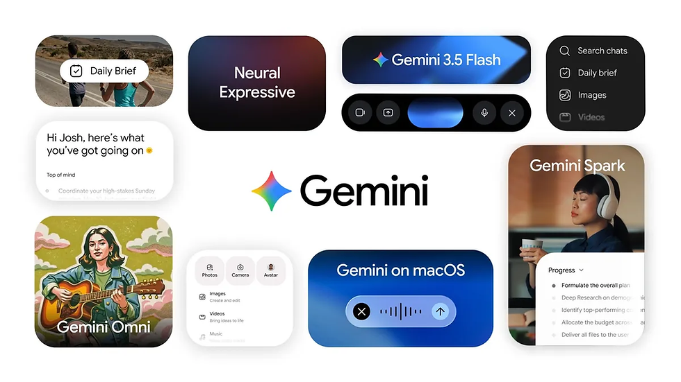La Era Agentica de Google: Ejemplo de interfaz de usuario Neural Expressive y Docs Live de Google Gemini.