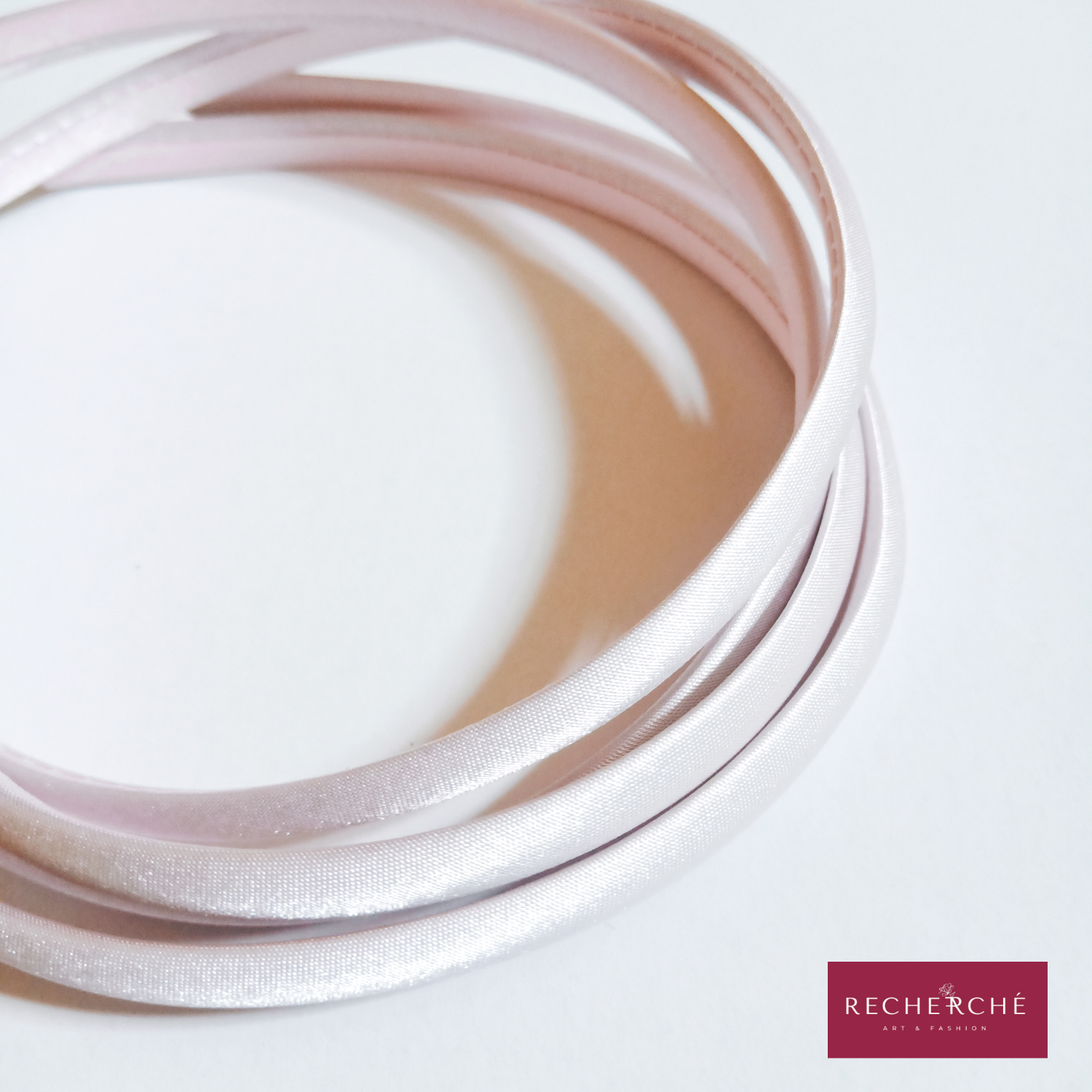 Ivory White Satin Headband