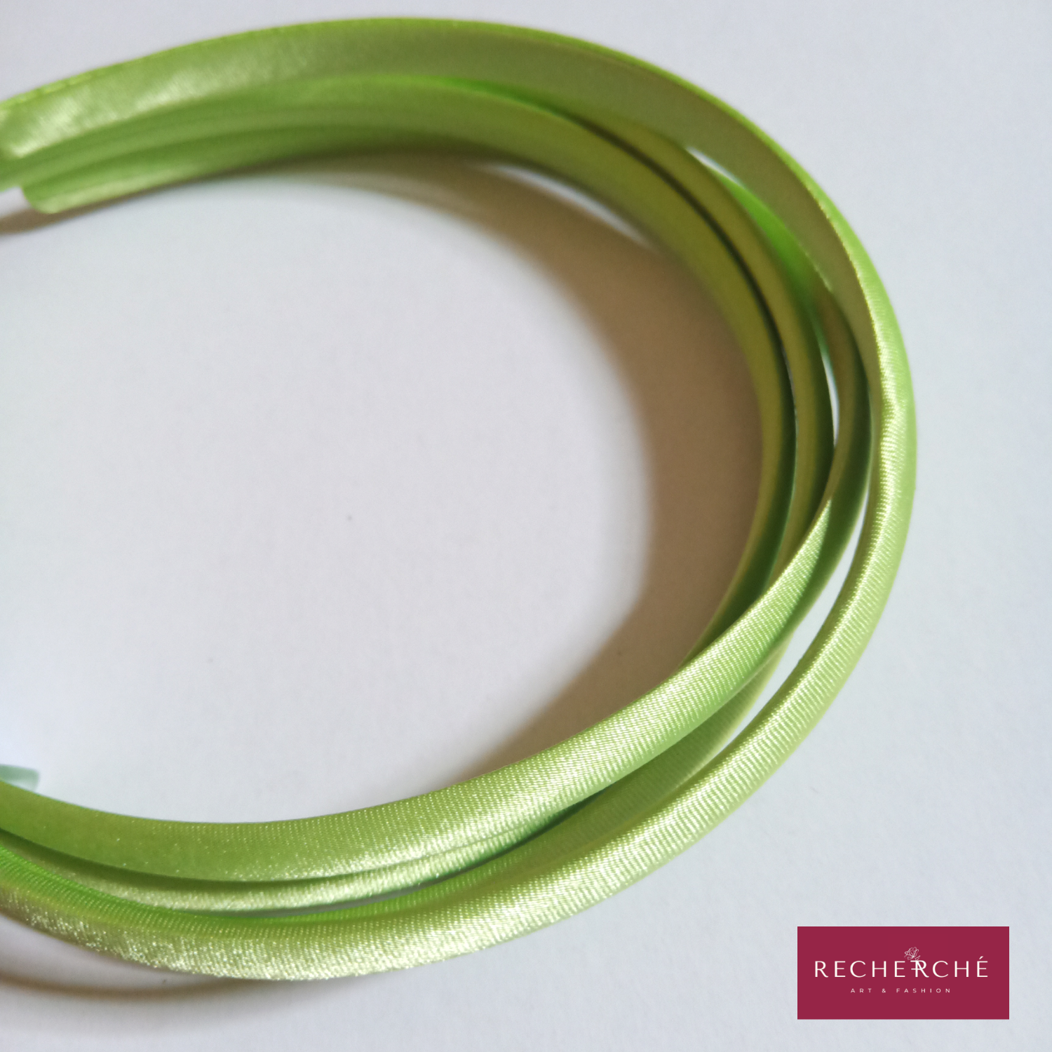 Lime Green Satin Headband