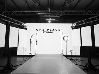 Professional studio rental with LED wall and advanced equipment.
