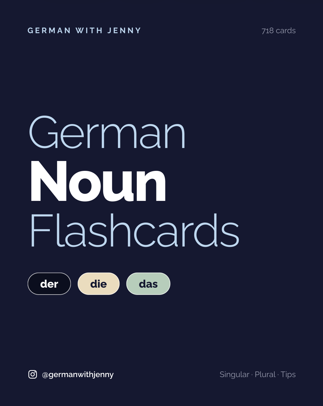 German Noun Flashcards – Master der, die, das (718 Cards)