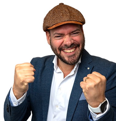 Rogier met enthousiaste blik en gebalde vuisten