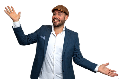 Rogier die trots de onderdelen van een marketingstrategie presenteert