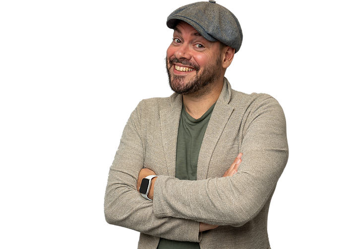 Rogier met glimlach voor het opnemen van contact