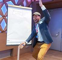 Rogier klaar om een marketingstrategie te maken