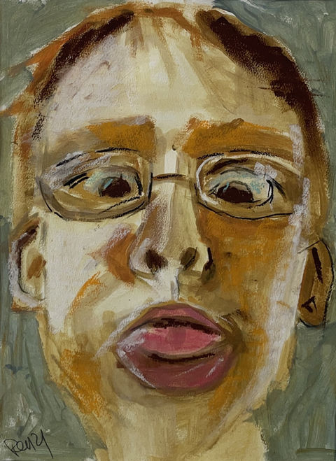 Collage mit einem Kopf der aus einer Bohne wächst