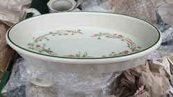 Oval Fluted Pie Dish