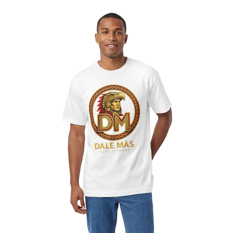 Thumbnail: Dale Más Red Feathered Aztec Eagle Warrior Design Tee