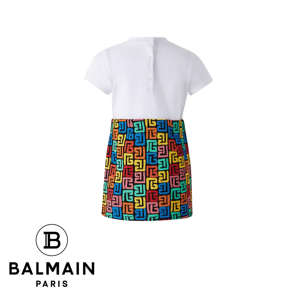 Thumbnail: BW1181/930MC BALMAIN BABY GIRL DRESS