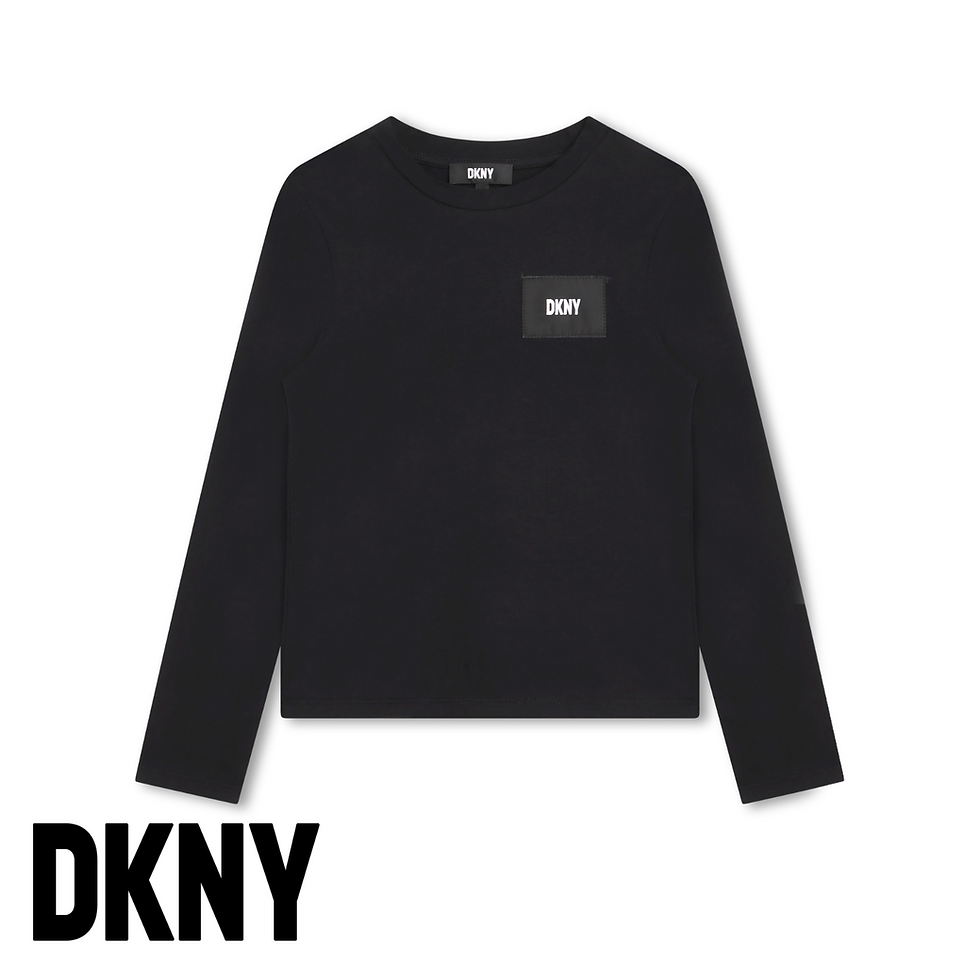 D35T16/09B DKNY KIDS GIRLS LONG SLEEVE T-SHIRT