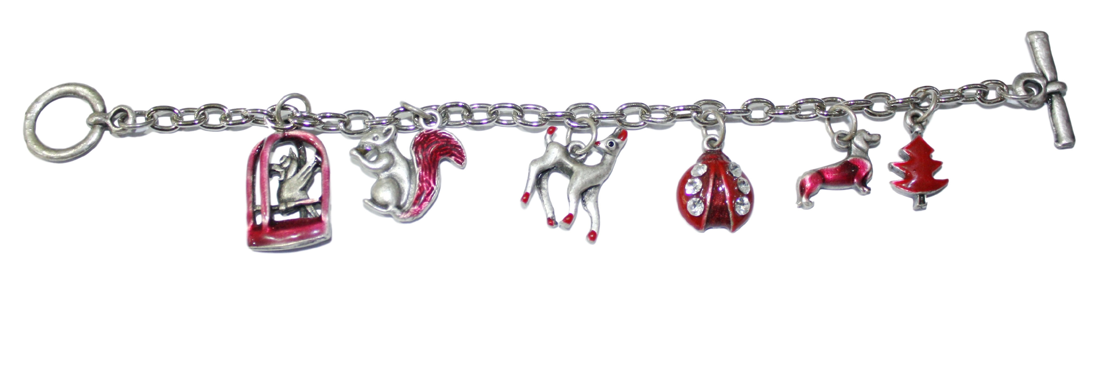 Narukvica Zveckava Crvena "Šumska Priča"