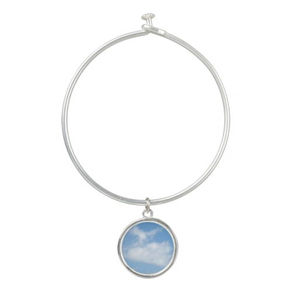 Heart with a J Clouds Photo Bangle Bracelet | Zazzle
