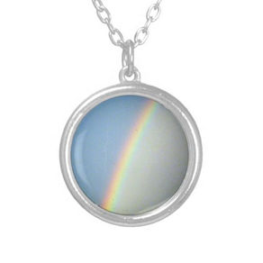 Rainbow Photo Silver Plated Necklace | Zazzle