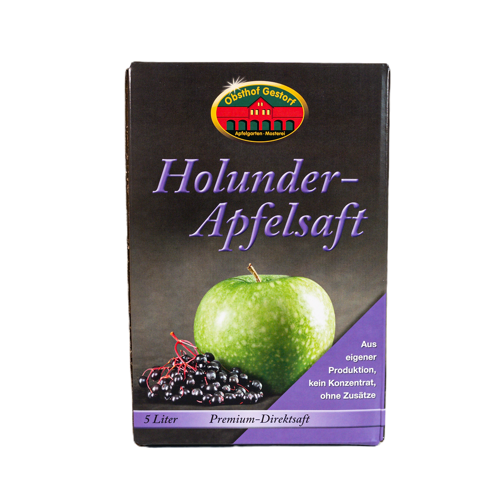 Miniaturbild: Bag in Box Karton vom Obsthof Gestorf Sorte: Holunder-Apfelsaft