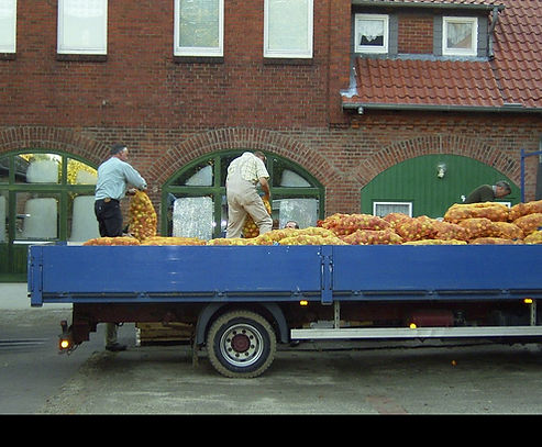 Großkunden Anlieferung auf LKW, gewerbliche kunden, Anlieferung, LKW, Obst Säcke, Äpfel, Lohnmosten, Mostn, eigener Saft,