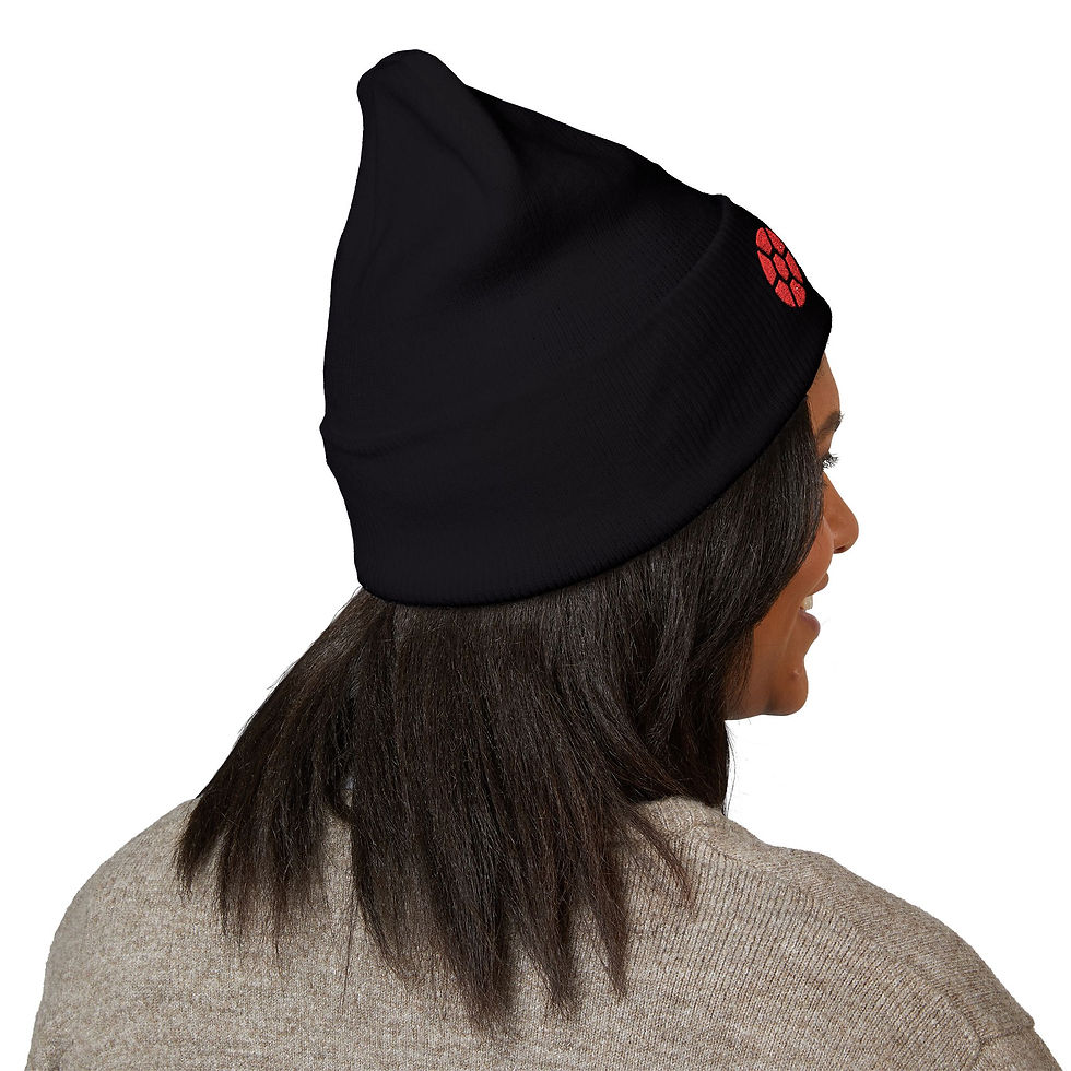 Thumbnail: Embroidered 'Honu Sumo' Cuffed Beanie 