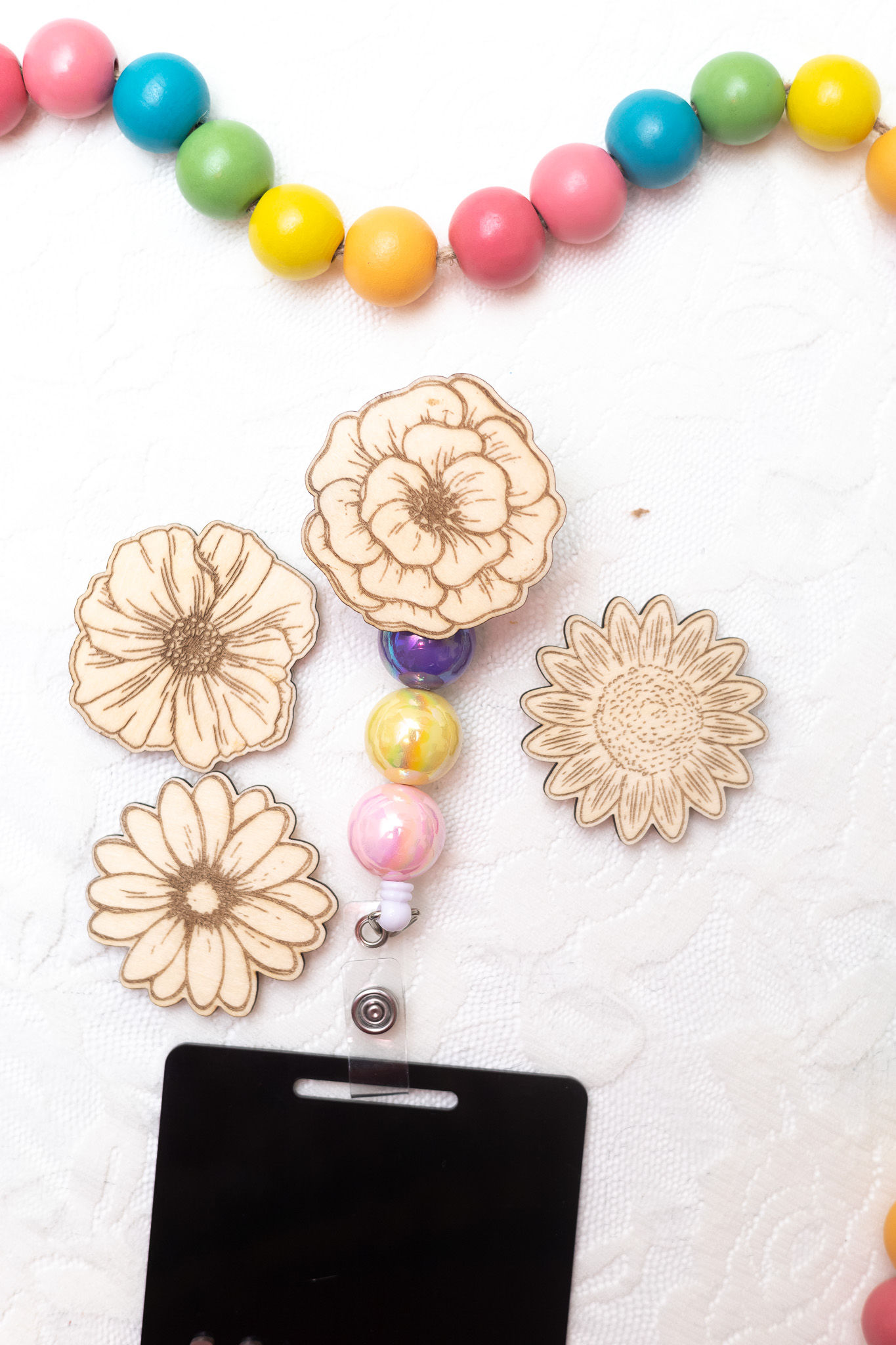 Wooden Flower Felties