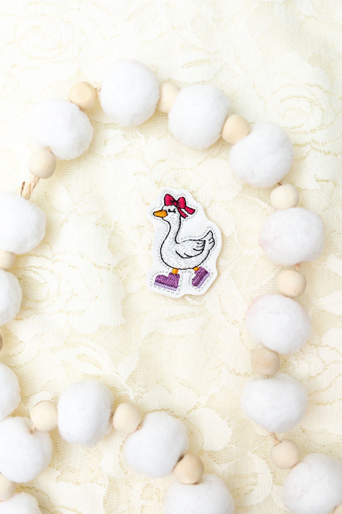 Silly Goose with Bow Feltie