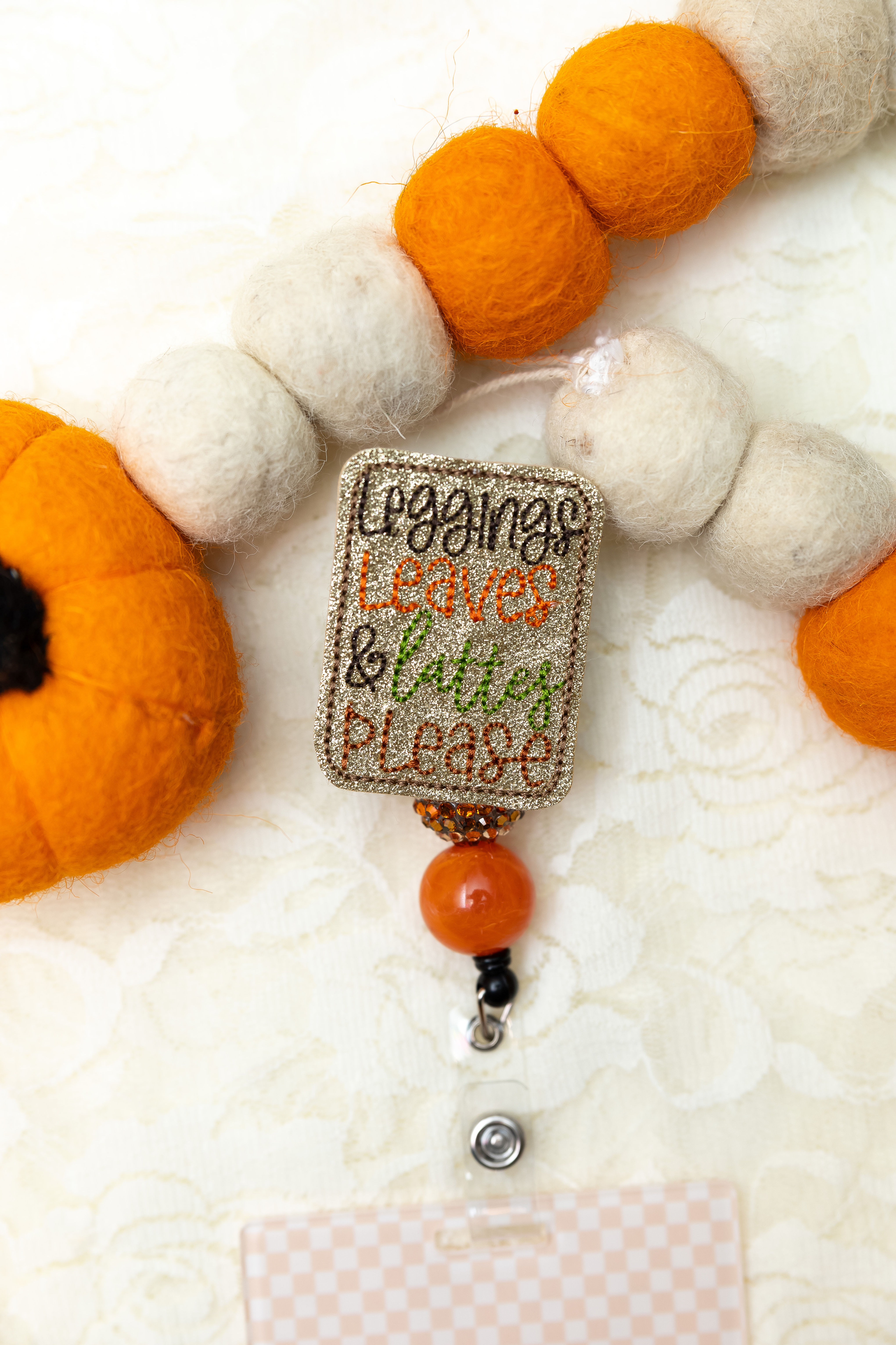 Leggings, Leaves & Lattes Please Feltie