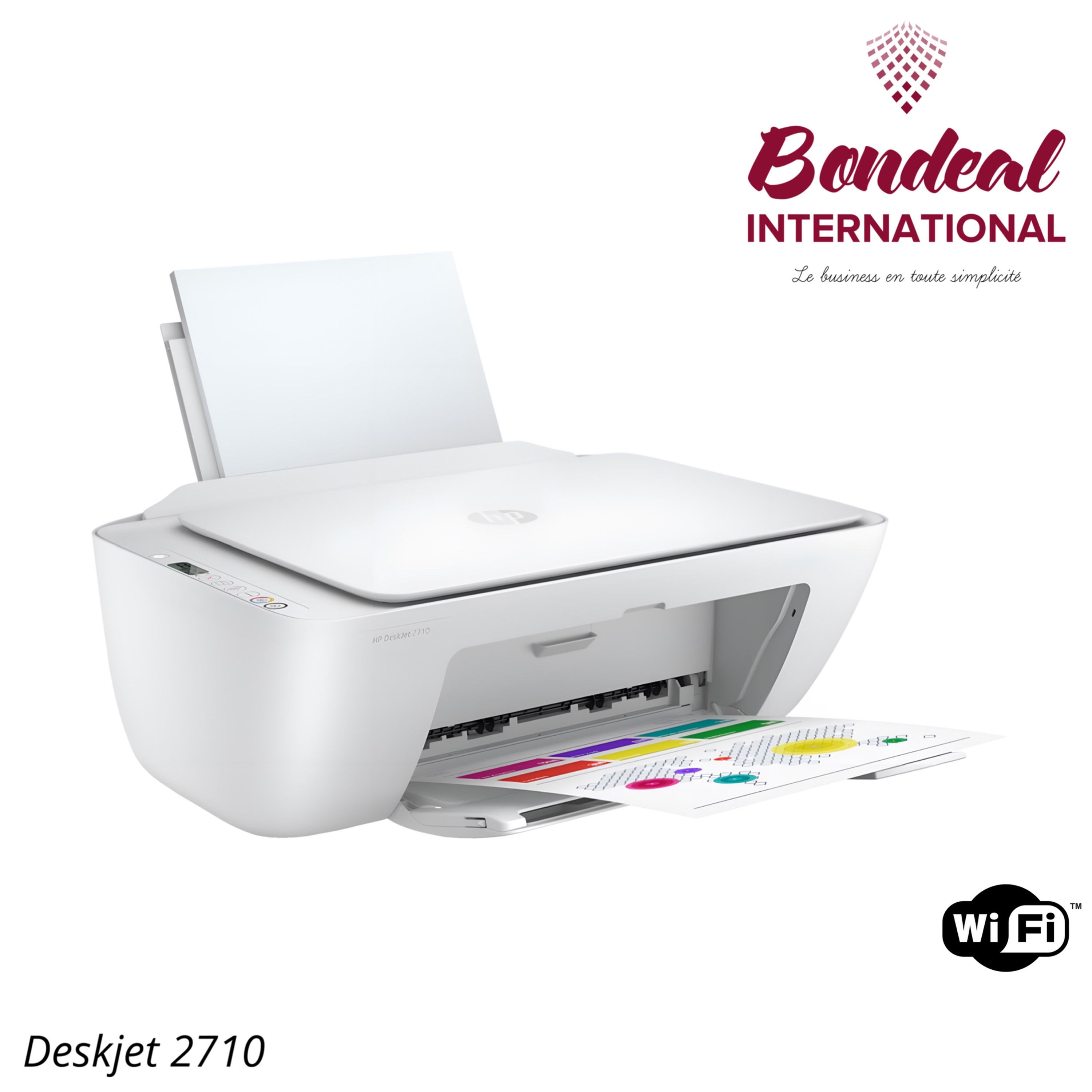 HP DESKJET 2710 Imprimante Multifonction À Jet D'Encre En Couleur USB 2.0 Wi-Fi