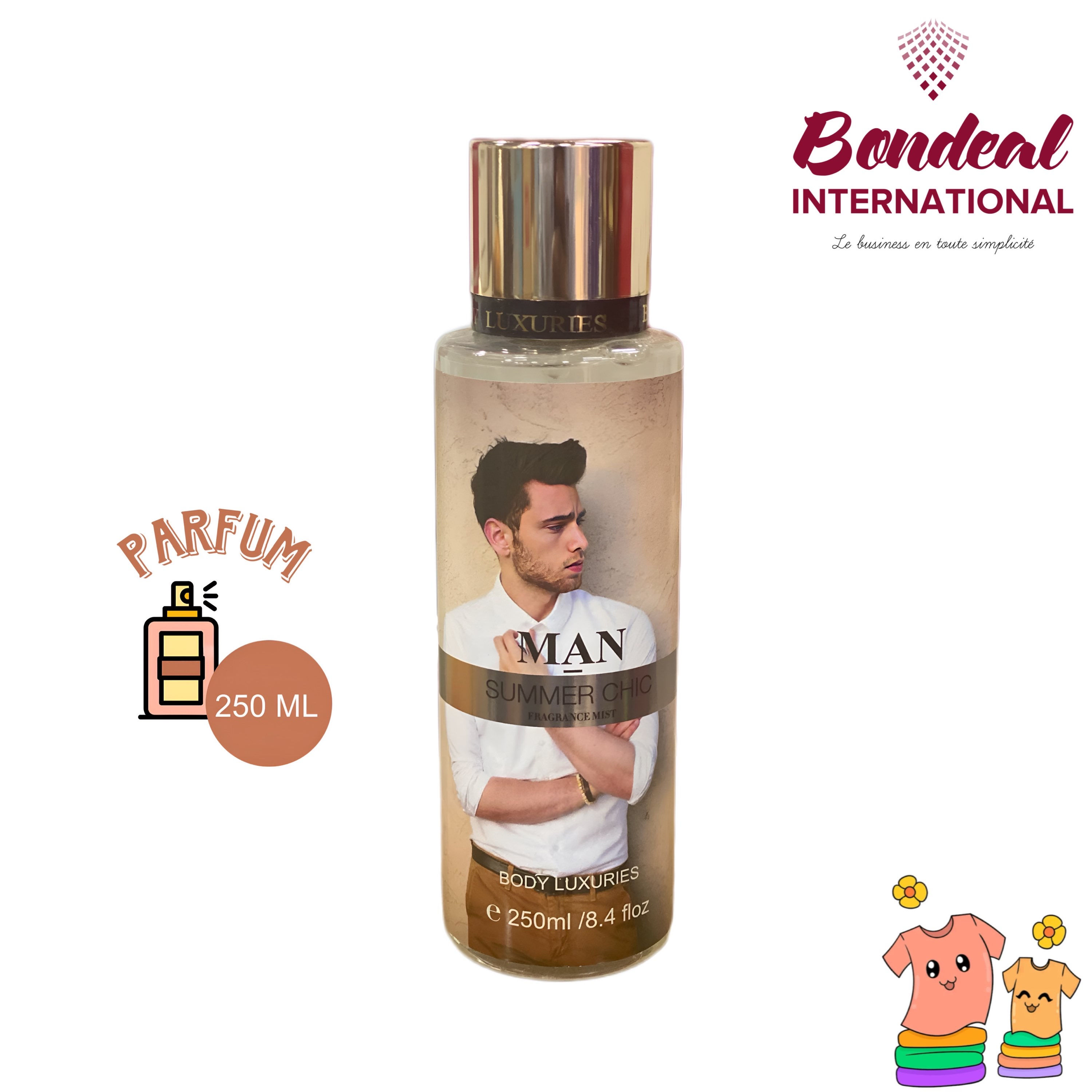 BODY LUXURIES Parfum Spray Man Summer Chic Pour Le Corps 250 ML