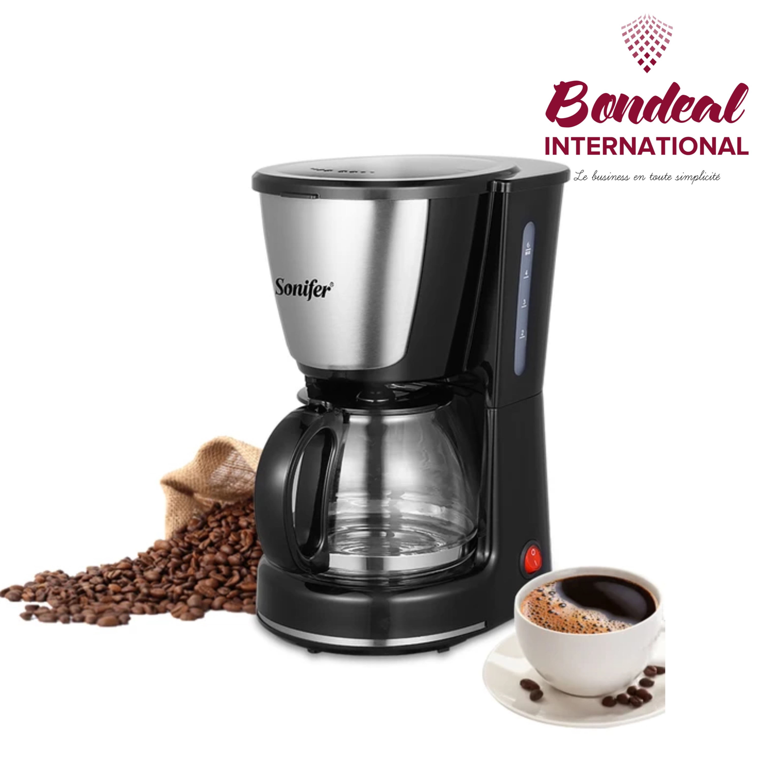 SONIFER Cafetière À Filtre 1000W Avec Verseuse 0,75 Litres