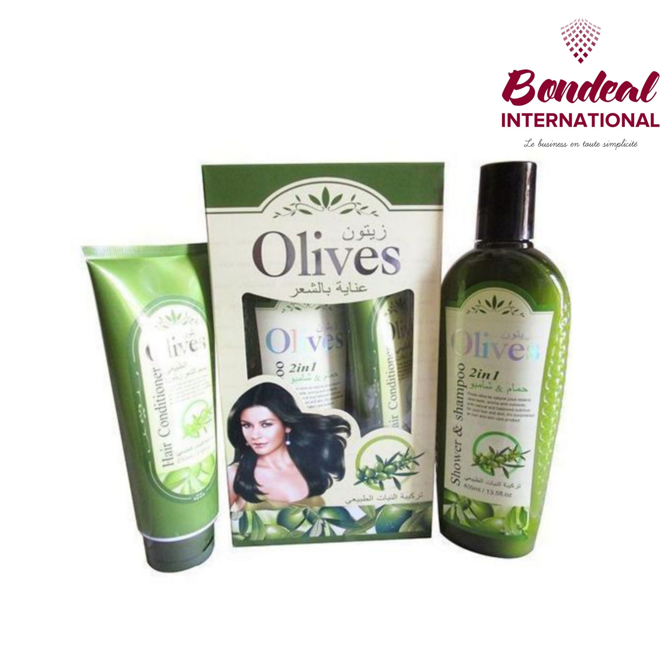 CAIMEN Pack Shampoing & Démêlant À L'Essentiel D'Huile D'Olives (400+ 230 ML)