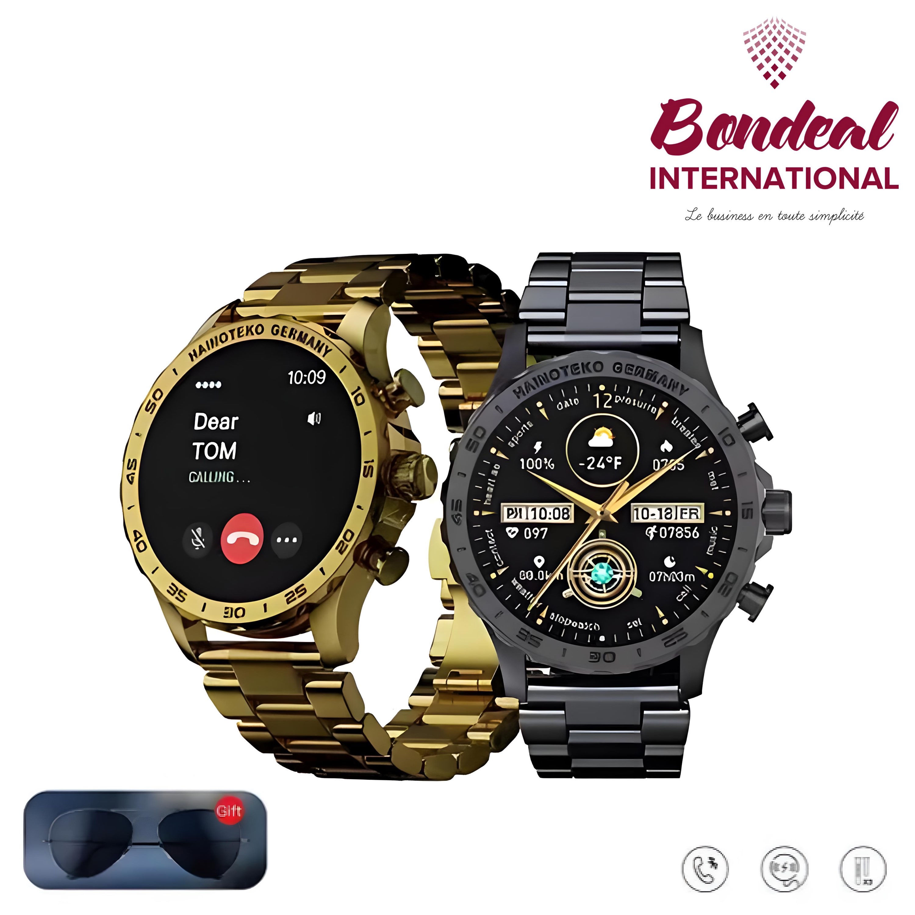 HAINO TEKO Smartwatch Original G12 Max Avec 03 Bracelets & 1 Paire De Lunettes O