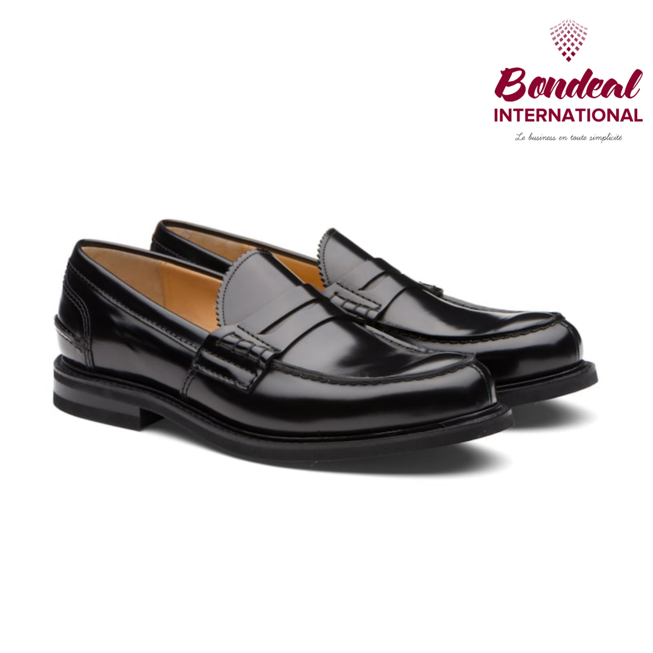 HOTWIND Mocassin Noir Avec Détail Cousu Sur Les Côtés