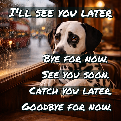 👋 Möchtest du „Bis später“ auf Englisch abwechslungsreicher sagen? 🎤✨  Hier sind ein paar coole Alternativen:  🔹 Bye for now. 👋 🔹 See you soon. 👀 🔹 Catch you later. 🎣 🔹 Goodbye for now. 💬  Mit diesen Redewendungen klingst du natürlicher! 🚀 Übe Englisch online, erweitere deinen Wortschatz 📖 und vertiefe deine Grammatikkenntnisse 📝. Let’s go! 💡🔥