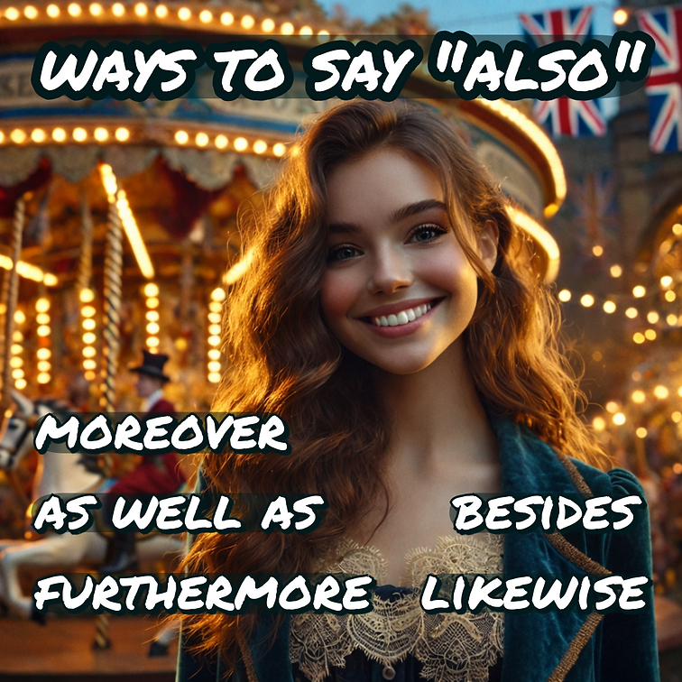📌 Sag nicht nur „also“ – probiere diese stilvollen Alternativen! ✨📚  Erweitere deinen Wortschatz mit gehobenen & professionellen Synonymen, um deine Essays, E-Mails & Präsentationen noch überzeugender zu gestalten! 🚀🗣️  🔹 Moreover – außerdem, darüber hinaus ✨ 📌 "This method is efficient. Moreover, it saves time." (= Diese Methode ist effizient. Außerdem spart sie Zeit.)  🔹 Furthermore – des Weiteren, darüber hinaus 📖 📌 "She is highly qualified. Furthermore, she has years of experience." (= Sie ist hochqualifiziert. Des Weiteren hat sie jahrelange Erfahrung.)  🔹 Besides – zudem, überdies ☝️ 📌 "I don’t want to go out. Besides, it’s raining." (= Ich möchte nicht rausgehen. Zudem regnet es.)  🔹 Likewise – ebenso, gleichermaßen 🔄 📌 "He enjoys hiking. Likewise, he loves cycling." (= Er wandert gern. Ebenso liebt er Radfahren.)  🔹 In addition – zusätzlich, darüber hinaus ➕ 📌 "We need more staff. In addition, we should invest in training." (= Wir brauchen mehr Personal. Zusätzl