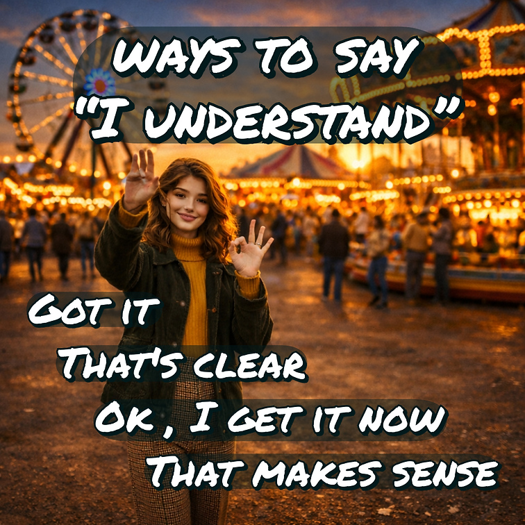 🗣️ Sag nicht immer nur „I understand“ – probier’s kreativer! 💡✨  Nutze alternative Redewendungen, um flüssiger & natürlicher zu klingen:  ✅ Got it. 🔍 That’s clear. 💡 That makes sense.  Perfekt für Alltag, Job & Chats, wenn du selbstbewusster & variabler kommunizieren möchtest! 🚀💬  📌 Tipp: Speichere diesen Beitrag für deine Englisch-Lernreise! 📚💡 Übe Englisch online, erweitere deinen Wortschatz & werde sprachsicherer! 🔥🎯