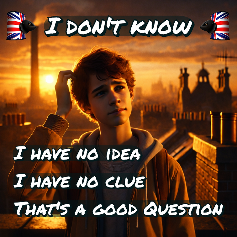 🤔 Kennst du kreative Wege, um „I don’t know“ auf Englisch zu sagen? 🎭✨  Hier sind ein paar coole Alternativen:  ❓ I have no idea. 🕵️‍♂️ I have no clue. 💭 That’s a good question.  Perfekt für alle, die ihren Wortschatz erweitern und natürlicher Englisch sprechen möchten! 🚀🗣️  📌 Tipp: Speichere diesen Beitrag für deine Englisch-Lernreise! 📚💡 Übe Englisch online, verbessere deine Grammatik & werde sprachsicherer! 🔥💬