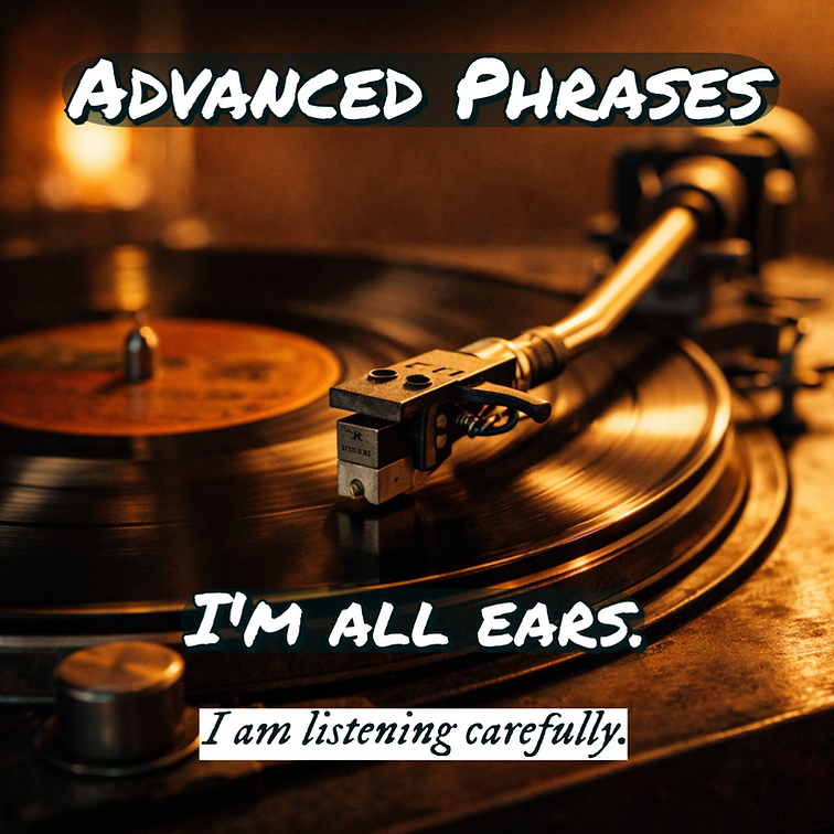 👂 Kennst du die Redewendung „I’m all ears“? 🤔✨  Dieser Ausdruck bedeutet, dass du aufmerksam zuhörst – perfekt für Unterhaltungen, Meetings oder Chats! 💬🎯  📌 Beispiel: 💬 "Go ahead, tell me everything – I’m all ears!" (= Leg los, erzähl mir alles – ich höre gespannt zu!)  Ideal für alle, die ihr Englisch mit fortgeschrittenen Wendungen aufpeppen und in Gesprächen souveräner wirken möchten! 🚀🗣️  📌 Tipp: Speichere diesen Beitrag für deine Englisch-Lernreise! 📚💡 Übe Englisch online, verbessere deine Grammatik & werde sprachsicherer! 🔥💬
