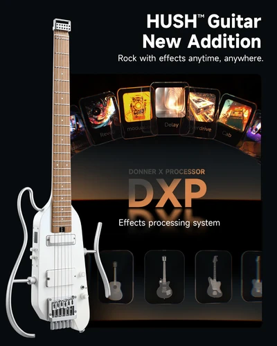 【美品】donner hush x Donner HUSH™ X PRO Multi-Effects Electric Guitar for Travel