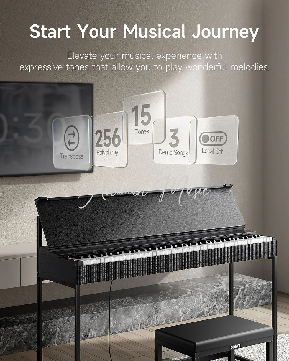 Thumbnail: Donner OURA™ S300 88 Key Graded Hammer Action Weighted Home Digital Piano