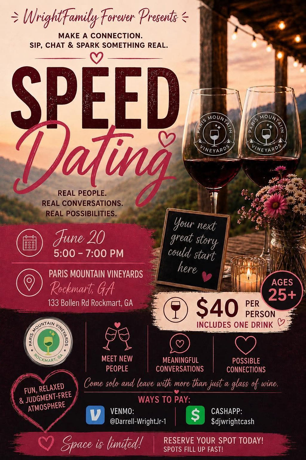 Speed Dating @ the vineyards