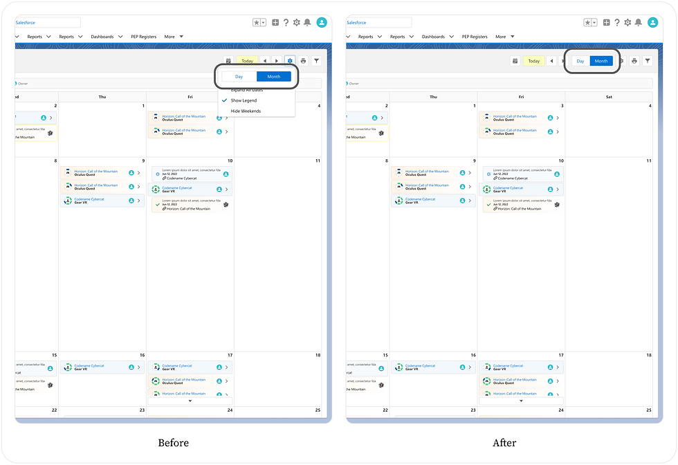 Meta theme 1 calendar view