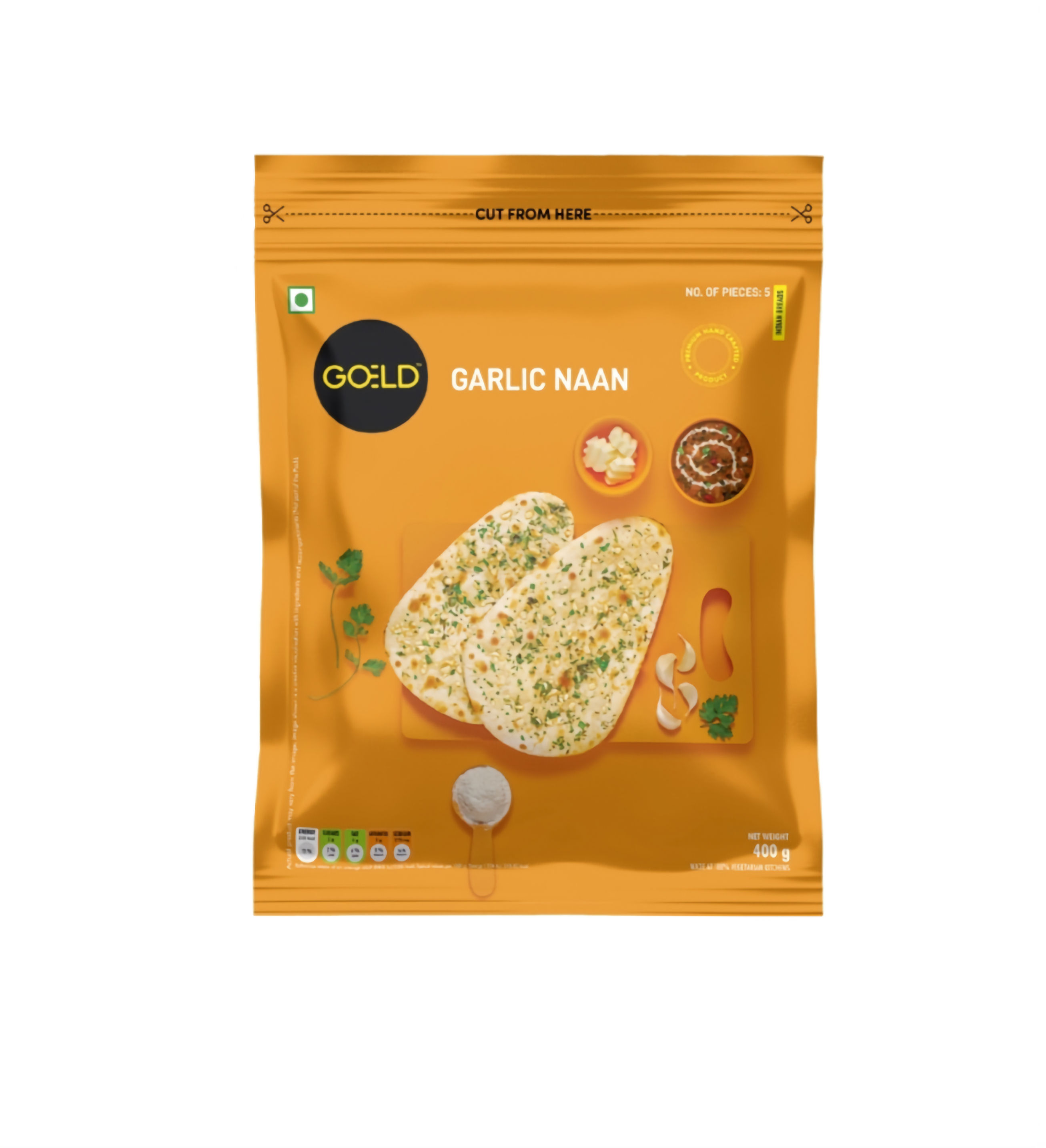 Goeld Tandoori Garlic Naan - 400g