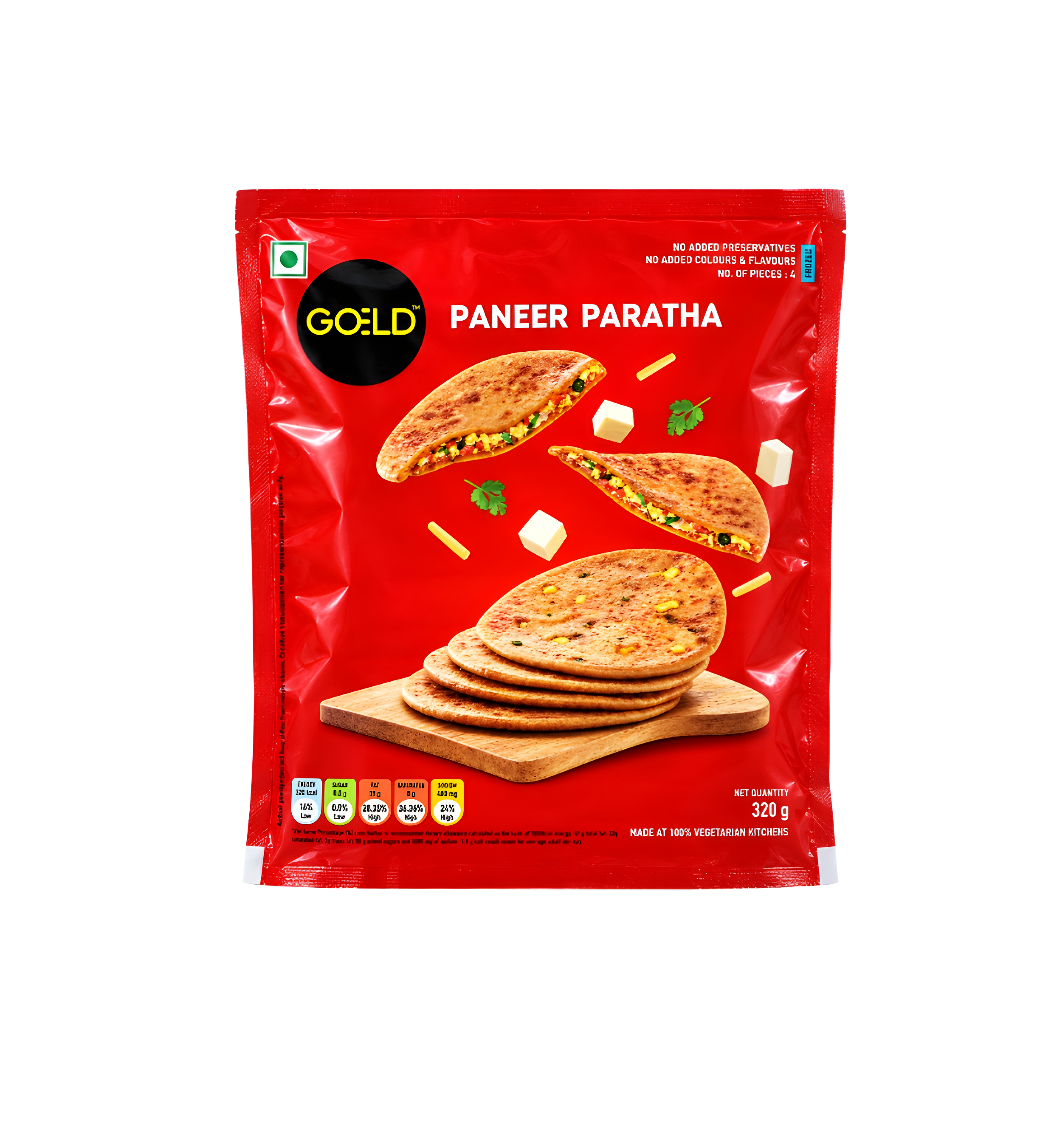 Goeld Paneer Paratha - 320g
