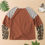 Thumbnail: Rust and Gray Leopard Sleeve Tunic