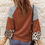 Thumbnail: Rust and Gray Leopard Sleeve Tunic