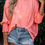 Thumbnail: Coral Me Beautiful Dolman Sleeve Blouse