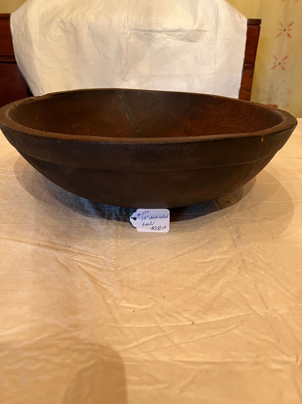 Thumbnail: #330 Walnut 15” round early bowl