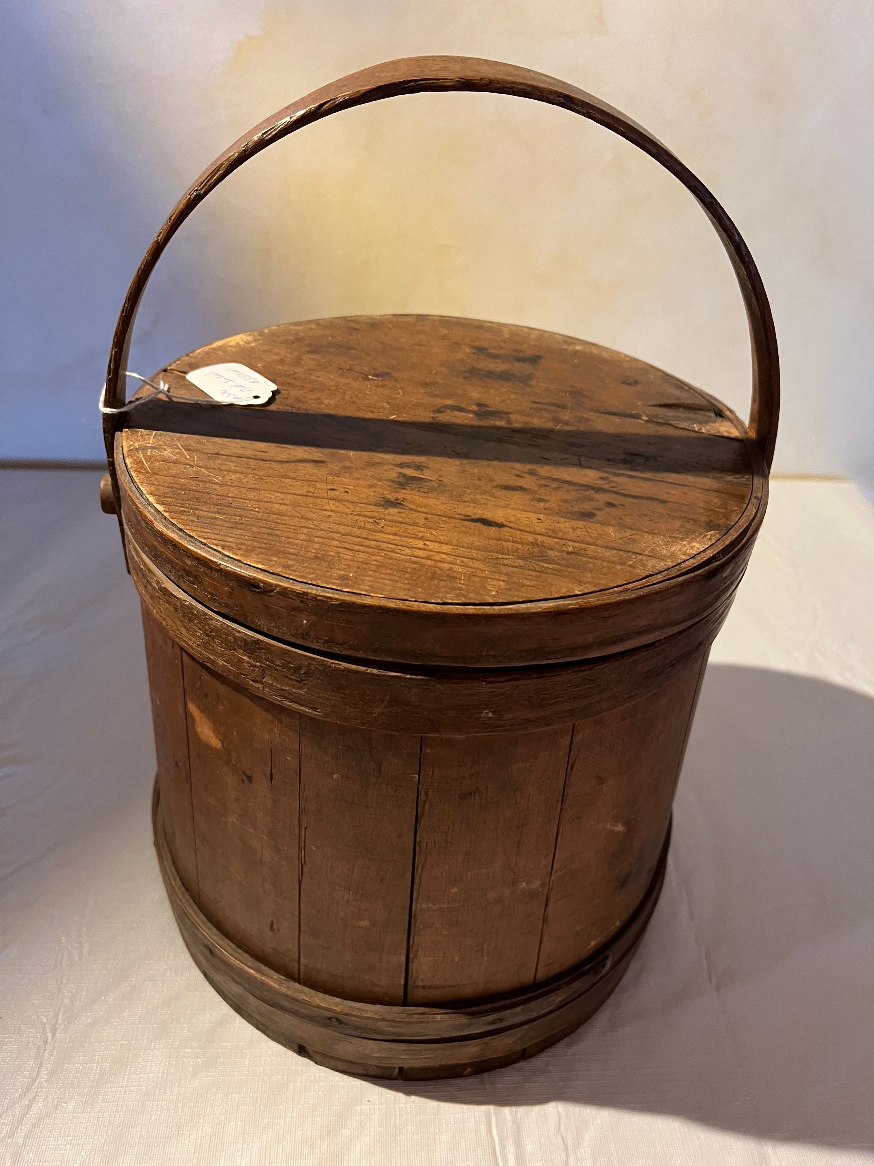 #326 Nice firkin with writing on front